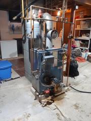 Before oil to gas conversion in heating system